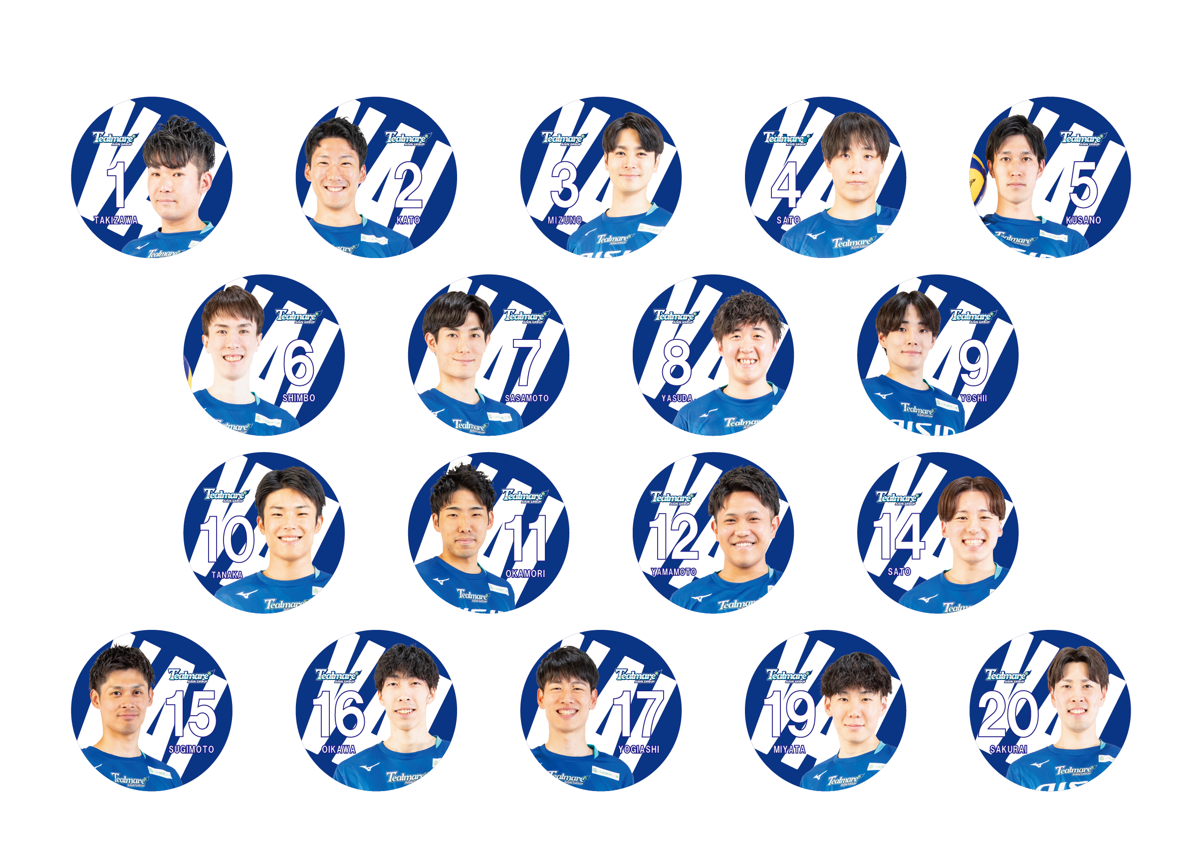 缶バッジ1st選手展開